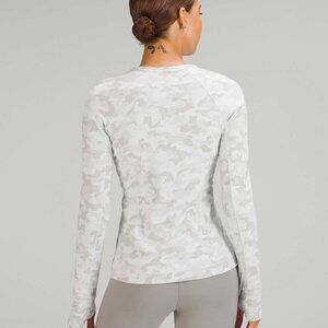 Lululemon Its Rulu Run Long Sleeve Shirt Heathered Camo Jacquard Size 10